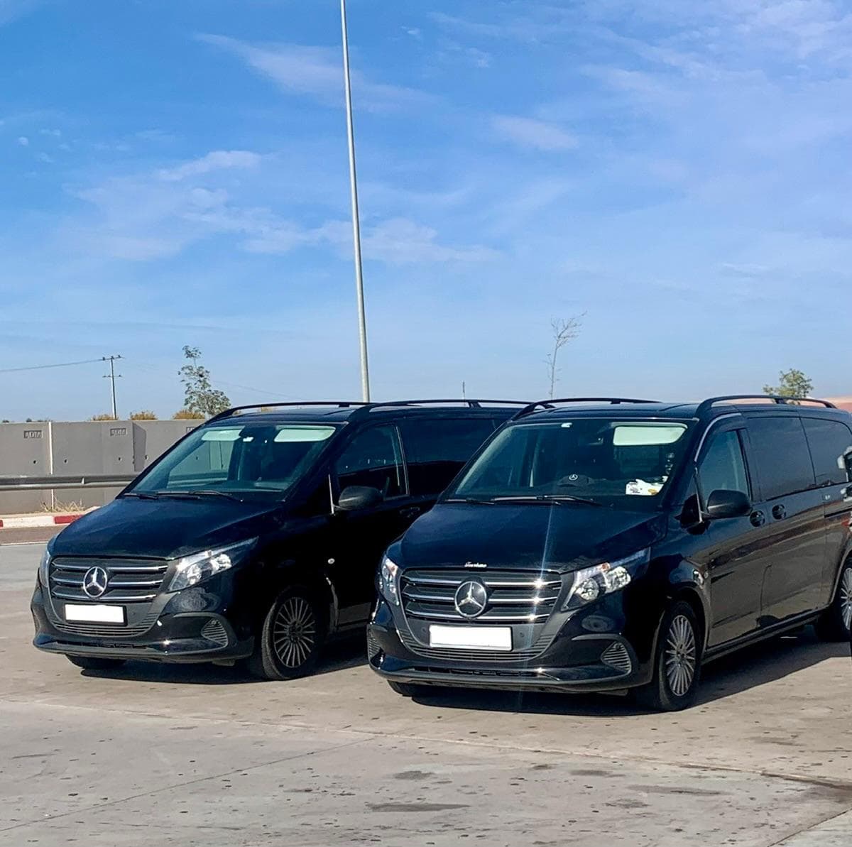 Luxury chauffeur van at a Moroccan riad